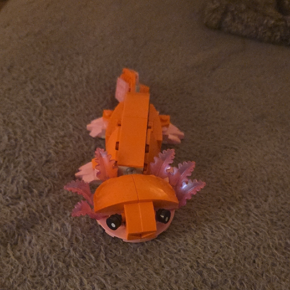 Orange Pink Lego Axolotl Creature